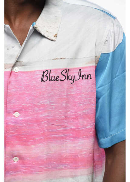 Camasi casual Blue Sky Inn Short Sleeve Printed Shirt Multicolor Barbati (BM 19433054) 3