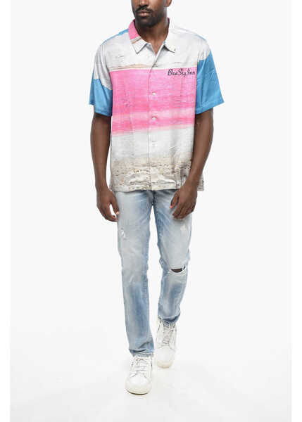 Camasi casual Blue Sky Inn Short Sleeve Printed Shirt Multicolor Barbati (BM 19433054) 4