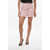 Balmain Front Buttoned Knitted Miniskirt Pink