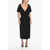 Dior Dropped Shoulder Wrap Dress With Belt Black