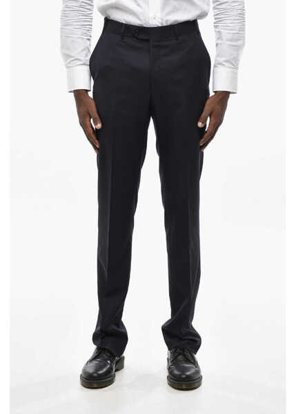 Pantaloni eleganti CORNELIANI Virgin Wool Pants With Belt Loops Blue Barbati (BM 19433066) 1