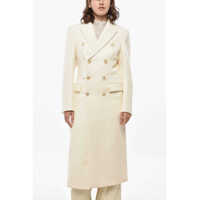Paltoane Double-Breasted Virgin Wool Coat Femei