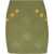 Balmain Knitted Miniskirt With Logoed Buttons Military Green
