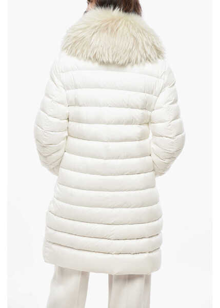 Geci de iarna Moorer Quilted Camelia Down Jacket With Fur Collar White Femei (BM 19433084) 2
