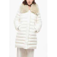 Geci de iarna Quilted Camelia Down Jacket With Fur Collar Femei
