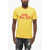 DSQUARED2 Crew Neck Hotter Than Hell T-Shirt With Print Yellow