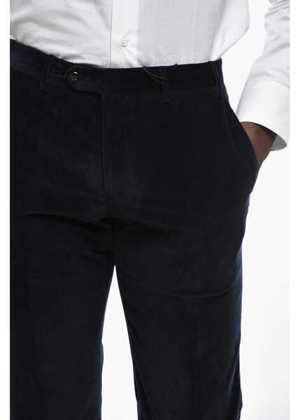 Pantaloni eleganti CORNELIANI Corduroy Academy Pants With 4 Pockets Blue Barbati (BM 19433093) 3