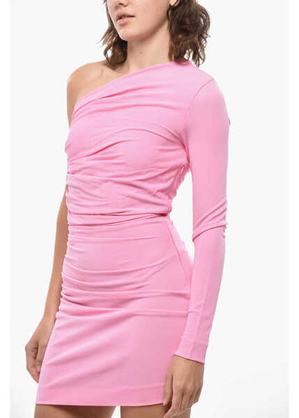 Rochii scurte DSQUARED2 Draped One-Shoulder Dress Pink Femei (BM 19433099) 3