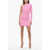 DSQUARED2 Draped One-Shoulder Dress Pink