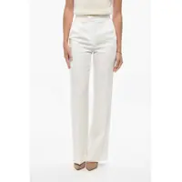 Pantaloni casual Single-Pleated Palazzo Pants With Side Satin Bands Femei