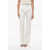 Alberta Ferretti Single-Pleated Palazzo Pants With Side Satin Bands White