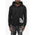 DSQUARED2 Fleeced Cotton Cool Fit Hoodie With Contrasting Logo Black