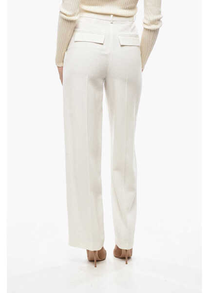 Pantaloni casual ROHE Textured Fabric 4-Pocket Pants White Femei (BM 19433117) 2