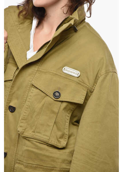 Geci Parka DSQUARED2 Padded Americana Parka With Extractable Hood Green Femei (BM 19433123) 3