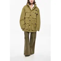 Geci Parka Dama - Geci Parka DSQUARED2 Padded Americana Parka With Extractable Hood Green Femei (BM 19433123) - B-mall.ro