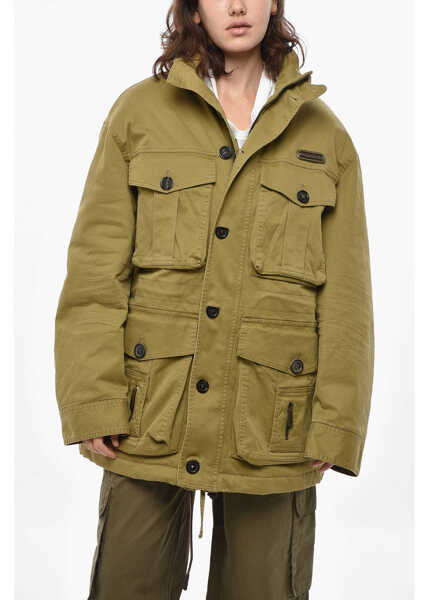 Geci Parka DSQUARED2 Padded Americana Parka With Extractable Hood Green Femei (BM 19433123) 1