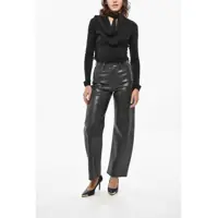 Pantaloni casual Dama pagina 15 - Pantaloni casual AGOLDE 5-Pocket Recycled Leather Pants Black Femei (BM 19433129) - B-mall.ro