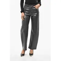 Pantaloni casual 5-Pocket Recycled Leather Pants Femei