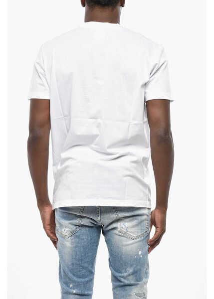 Tricouri DSQUARED2 Printed More Than Ever Crew-Neck T-Shirt White Barbati (BM 19433162) 2