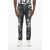 DSQUARED2 Stretch Denim Skater Bleached Jeans 16Cm Black & White