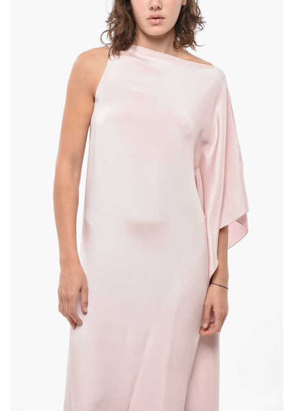 Rochii lungi Max Mara Silk Bora Asymmetric Dress Pink Femei (BM 19433174) 4