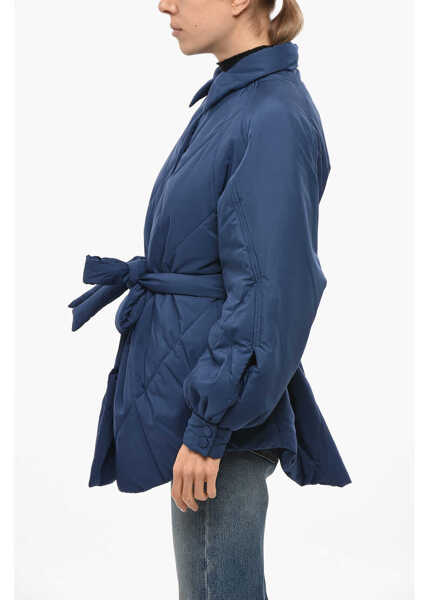 Jachete Bacon Belted Claire Quilted Jacket Blue Femei (BM 19433186) 2