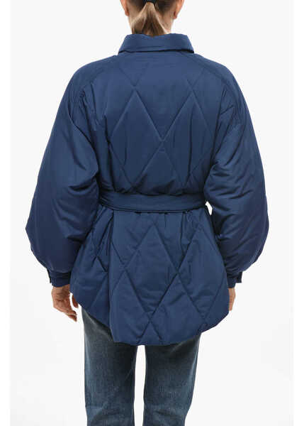 Jachete Bacon Belted Claire Quilted Jacket Blue Femei (BM 19433186) 3