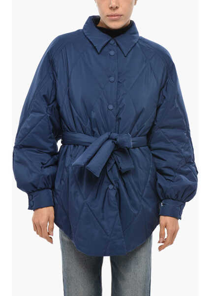 Jachete Bacon Belted Claire Quilted Jacket Blue Femei (BM 19433186) 1