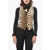 Tagliatore Animal Patterned Velour Vest Brown