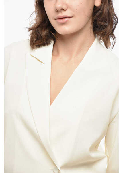 Sacouri ROHE Double-Breasted Blazer With Wrap Design White Femei (BM 19433198) 3