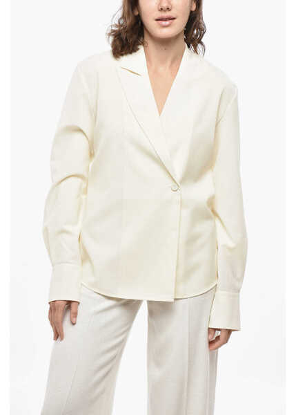 Sacouri ROHE Double-Breasted Blazer With Wrap Design White Femei (BM 19433198) 1