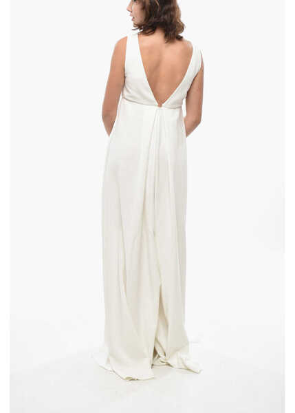 Salopete Max Mara Super Wide Leg Eschilo Jumpsuit With Back Zip White Femei (BM 19433201) 2