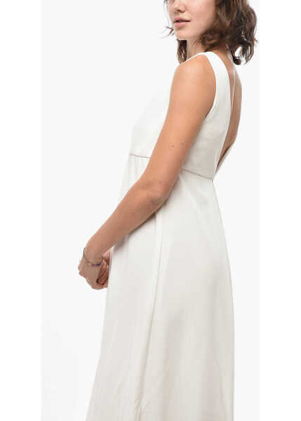 Salopete Max Mara Super Wide Leg Eschilo Jumpsuit With Back Zip White Femei (BM 19433201) 3