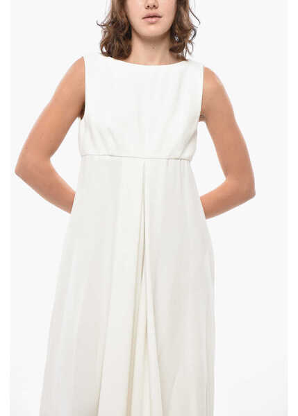 Salopete Max Mara Super Wide Leg Eschilo Jumpsuit With Back Zip White Femei (BM 19433201) 4