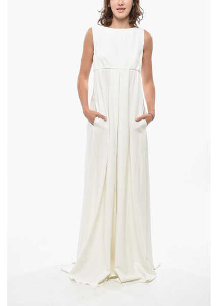 Salopete Max Mara Super Wide Leg Eschilo Jumpsuit With Back Zip White Femei (BM 19433201) 1