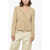 Max Mara Studio Slim Fit Cacao Blazer With Patch Pockets Beige