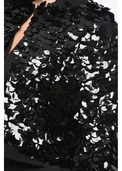 Cardigane P.A.R.O.S.H. 3/4-Sleeved Sequined Cardigan Black Femei (BM 19433210) 3