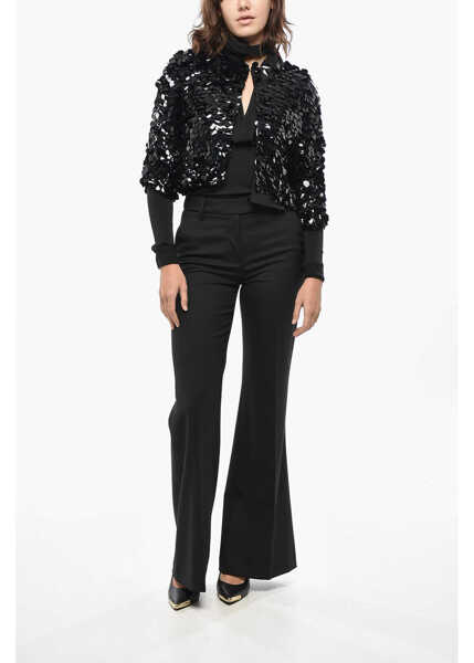 Cardigane P.A.R.O.S.H. 3/4-Sleeved Sequined Cardigan Black Femei (BM 19433210) 4