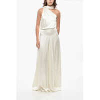 Rochii lungi Silk Satin Pamela One-Shoulder Dress With Tie Neck Detail Femei