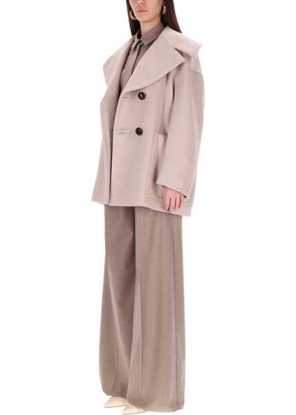 Paltoane Max Mara Double-Breasted Coat Mario BEIGE Femei (BM 19433252) 2