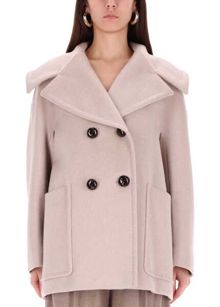 Paltoane Max Mara Double-Breasted Coat Mario BEIGE Femei (BM 19433252) 1