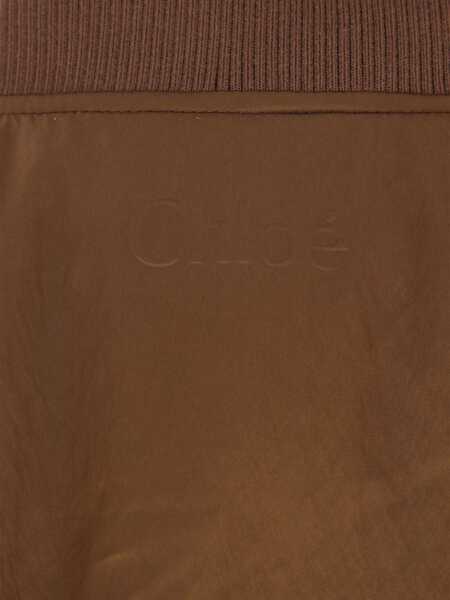Bomber jacket Chloe Nylon Bomber Jacket BROWN Femei (BM 19433279) 4