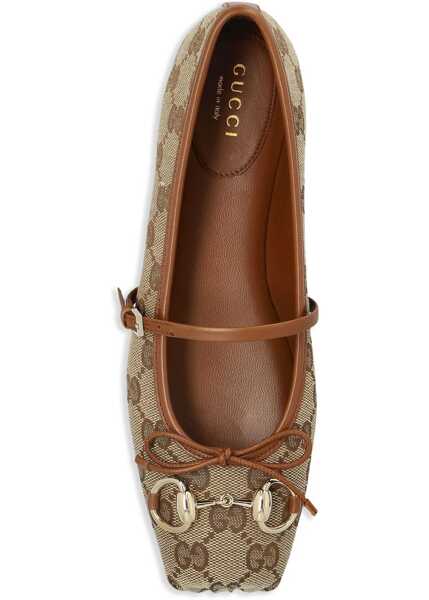 Balerini Gucci Ballerina With Clamp BEIGE Femei (BM 19433318) 4
