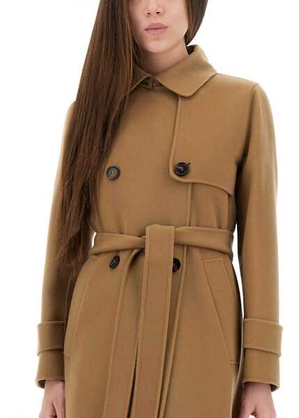 Paltoane Max Mara Double-Breasted Coat Sem BEIGE Femei (BM 19433324) 4