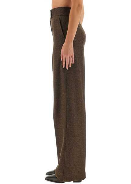 Pantaloni casual Max Mara Pants Billy1234 BROWN Femei (BM 19433354) 4