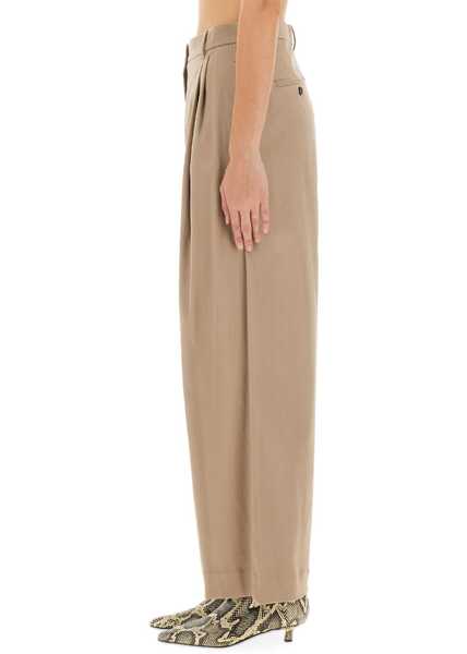 Pantaloni casual Max Mara Pants Homer BEIGE Femei (BM 19433393) 4