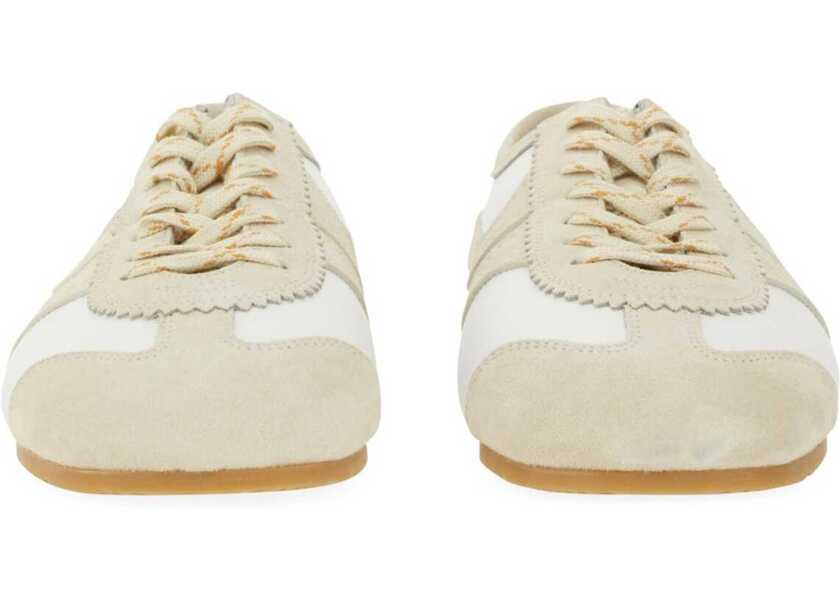 Sneakers Dries Van Noten Leather And Suede Sneaker WHITE Barbati (BM 19433426) 4