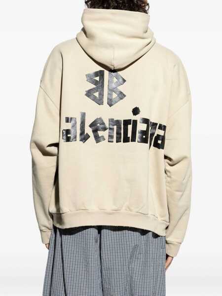 Bluze de trening Balenciaga Tape Type Sweatshirt BEIGE Barbati (BM 19433501) 4