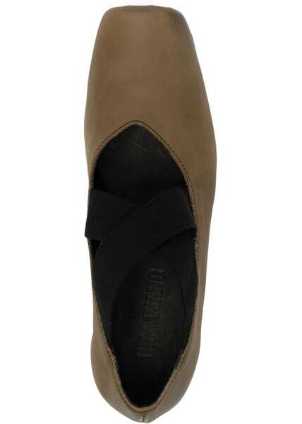 Balerini UMA WANG Leather Ballerina BROWN Femei (BM 19433507) 4