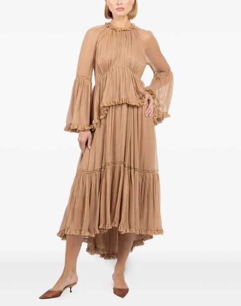 Rochii casual ZIMMERMANN Hypnotic Peplum Ruffle Dress BEIGE Femei (BM 19433570) 2